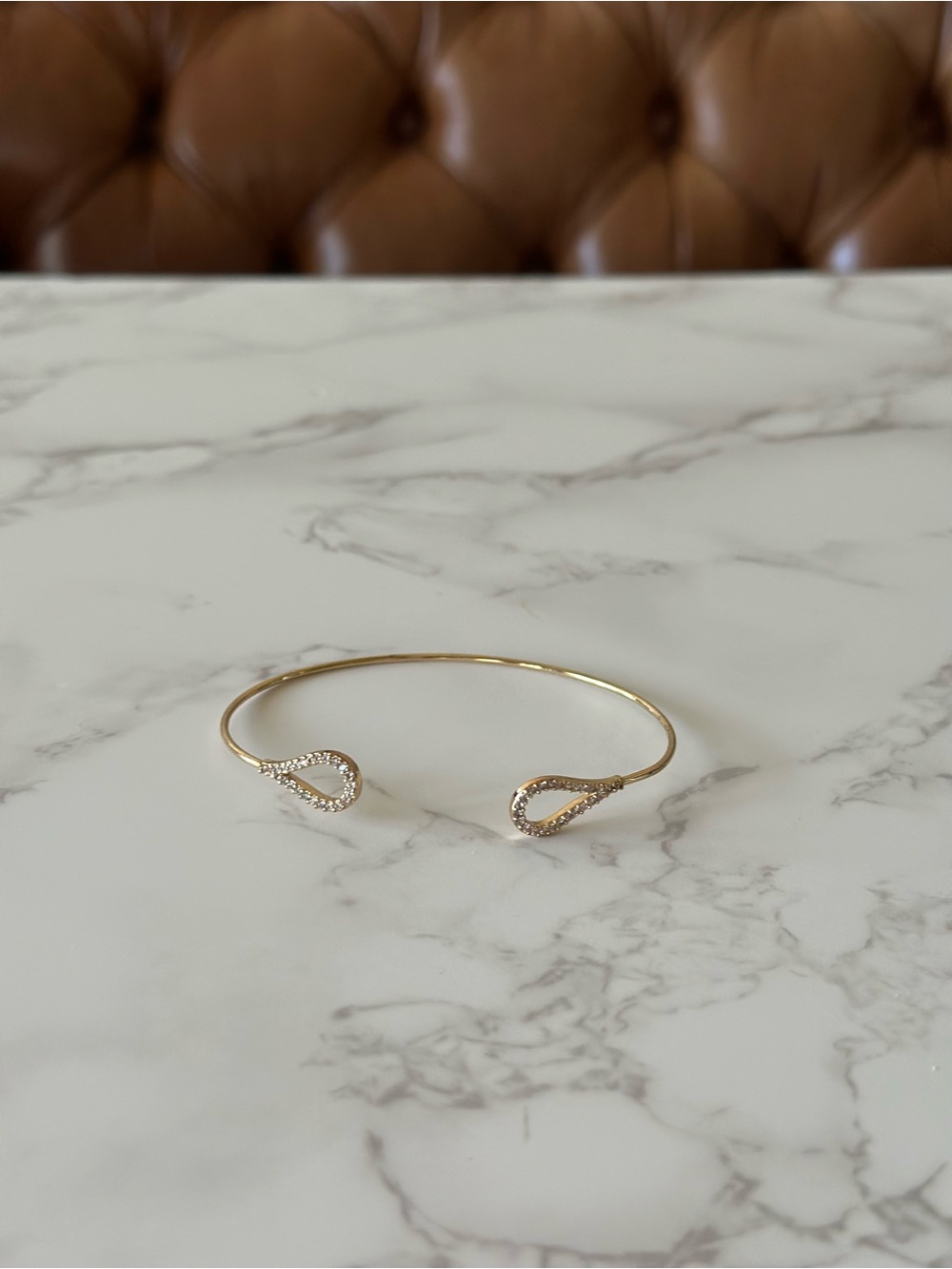 Gold Tone Open Cuff Bracelet - Elegant Women's Jewelry